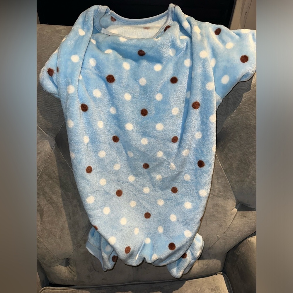 Blue Polka Dot Dog Onesie